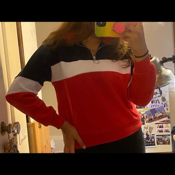 Tricolour Garage Quarter-zip Sweatshirt - Picture 2 of 4